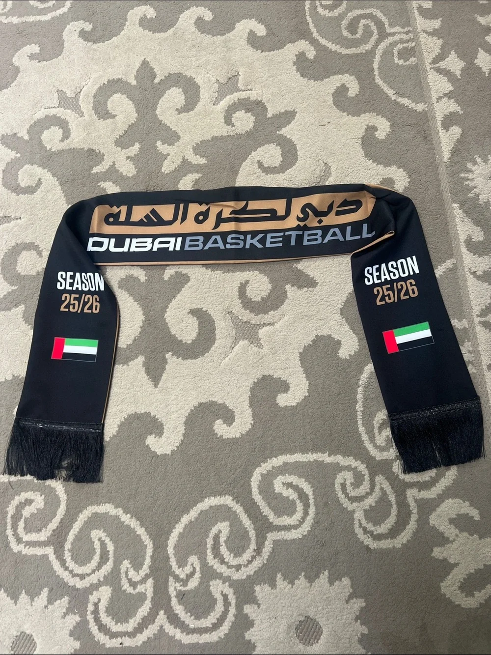 Dubai Basketball Season 25/26 Black & Gold Supporter Scarf Coca Cola Arena New!